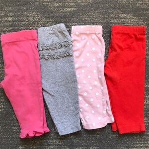 Carter’s Baby Girl Leggings Bundle Size 6 Months